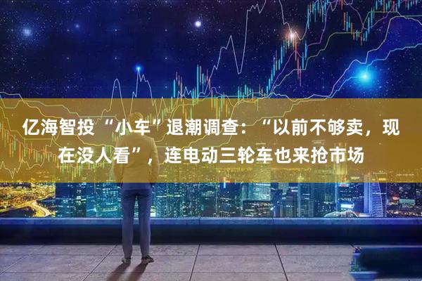 亿海智投 “小车”退潮调查：“以前不够卖，现在没人看”，连电动三轮车也来抢市场